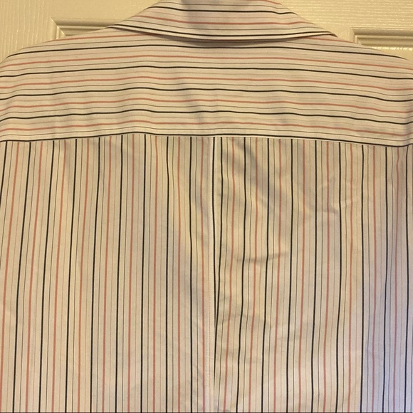 Pink & Gray Striped Man-Tailored Blouse - Picture 6 of 6
